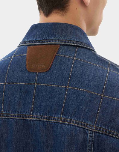 Ferrari Denim Jacket with Topstitching Blu Denim CDMJK0008DCO0014f