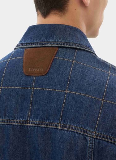 Ferrari Denim Jacket with Topstitching Blu Denim CDMJK0008DCO0014f