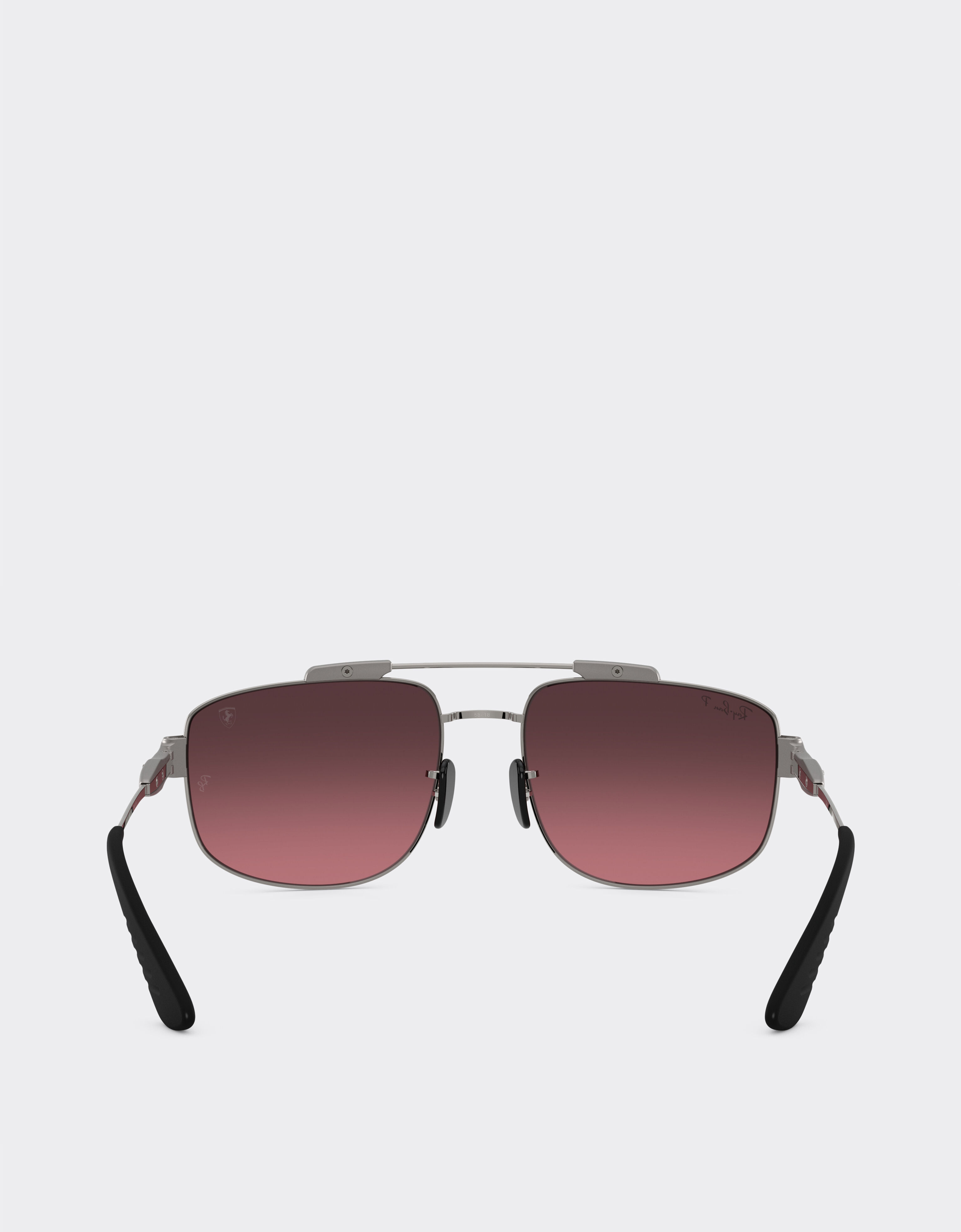Ferrari Ray-Ban for Scuderia Ferrari RB3789M in gunmetal grey metal with polarised silver gradient burgundy lenses Gunmetal LA0JKf