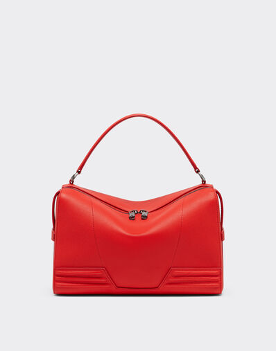 Ferrari Ferrari GT soft mini shoulder bag in tumbled leather Rosso Dino 21397f