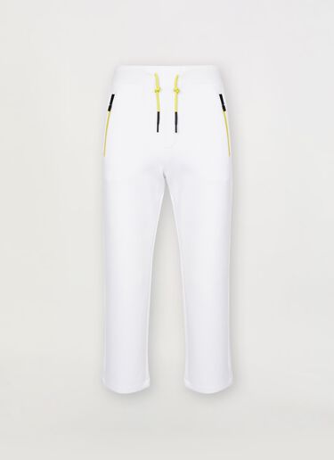 Ferrari Pantalón deportivo de hombre en tejido Scuba elástico reciclado Blanco óptico 46957f