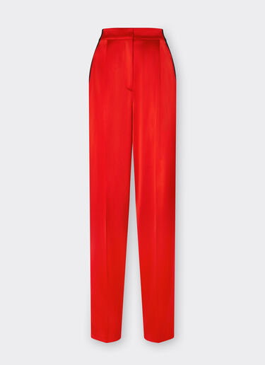 Ferrari Chinos in stretch satin twill Rosso Dino 21660f