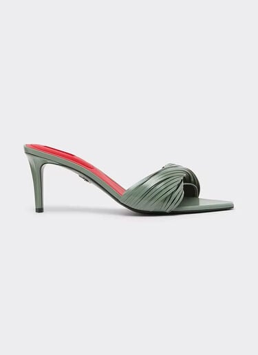Ferrari Leather Mules with Carved Fringes Salvia CSWML0004XL00007f
