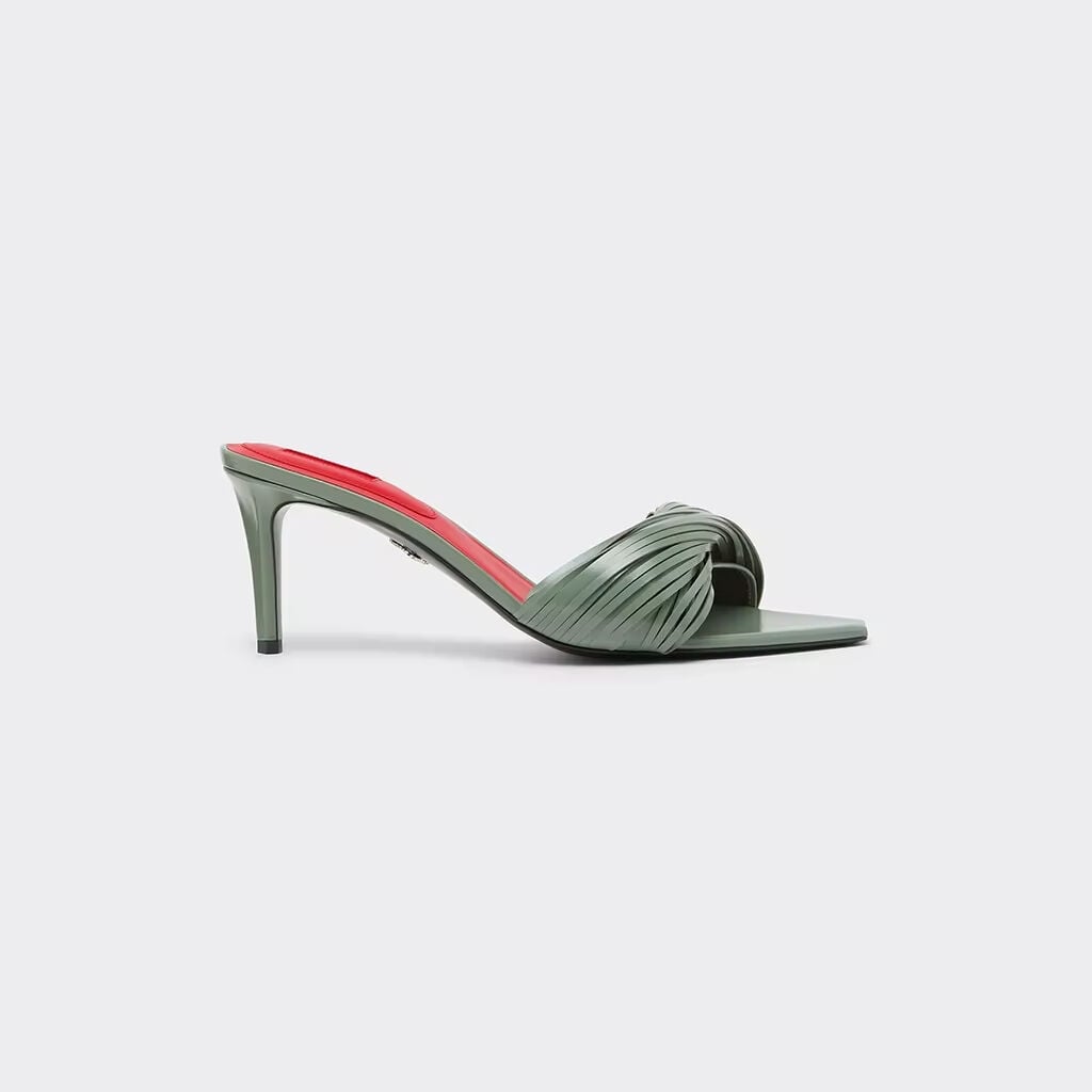 Ferrari Leather Mules with Carved Fringes Salvia CSWML0004XL00007f