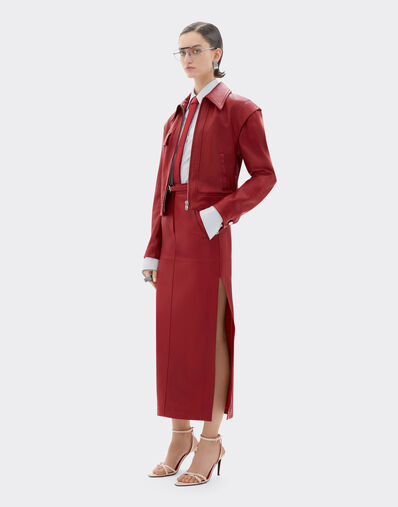 Ferrari Cazadora de napa con efecto ciervo Rojo Maison 49911f