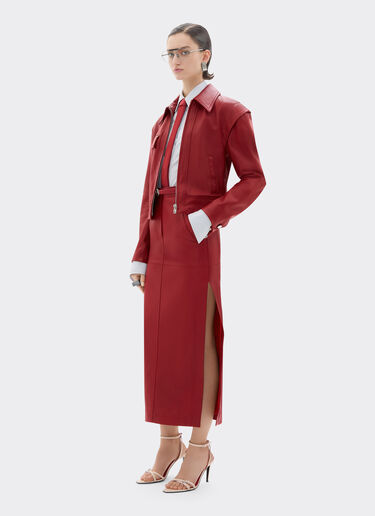 Ferrari Deer-effect nappa leather blouson Maison Red 49911f