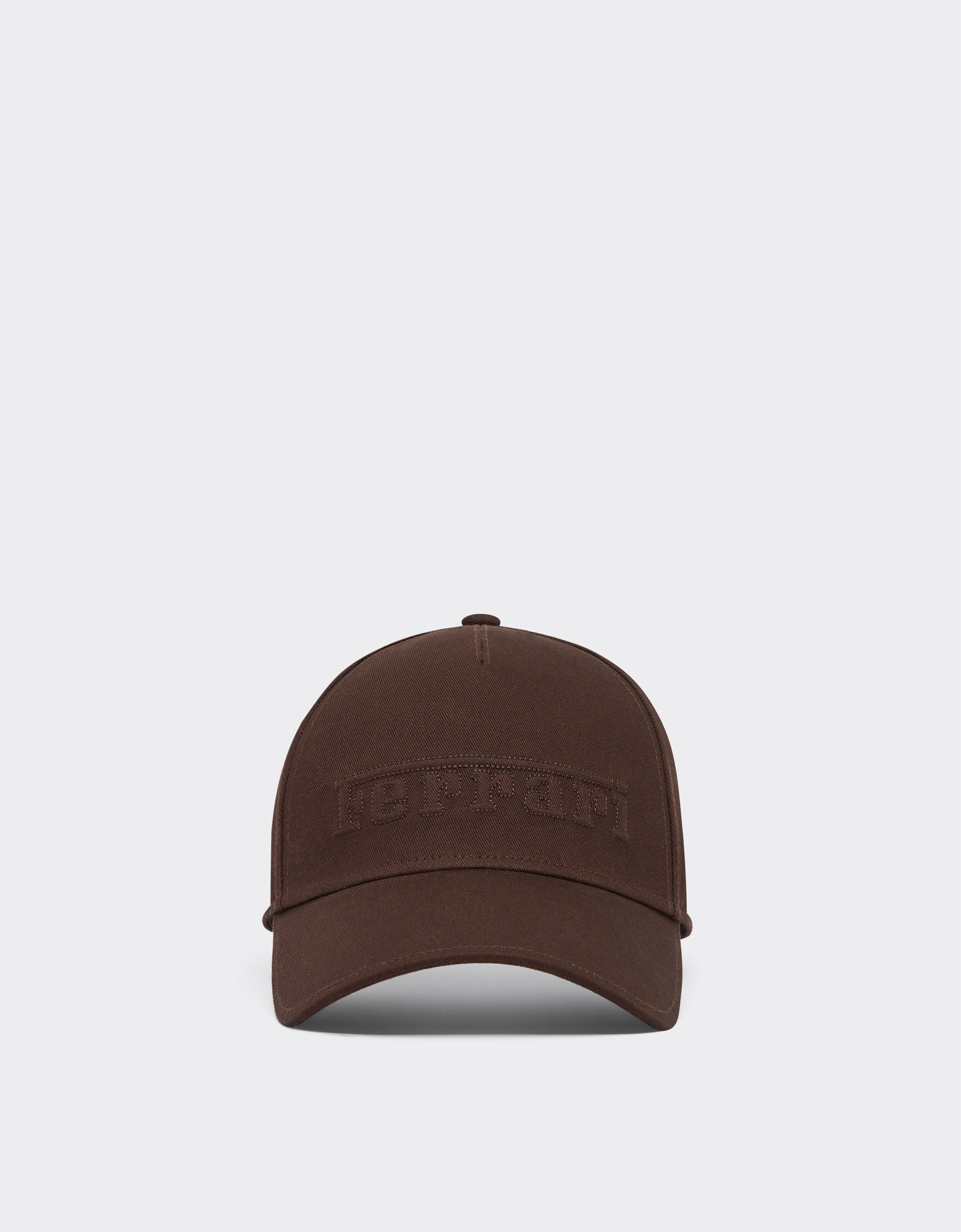 Ferrari Baseball cap in cotone con ricamo logo Ferrari Dark brown 21342f