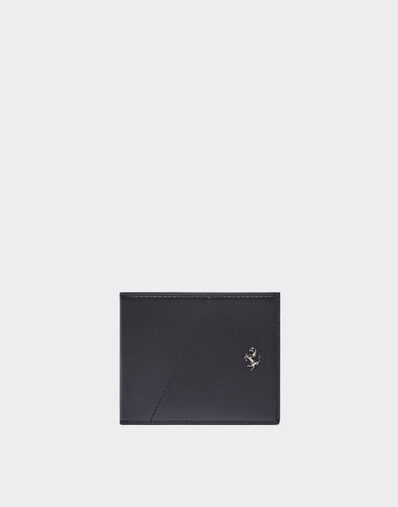 Ferrari Portefeuille horizontal en cuir lisse Noir 20419f