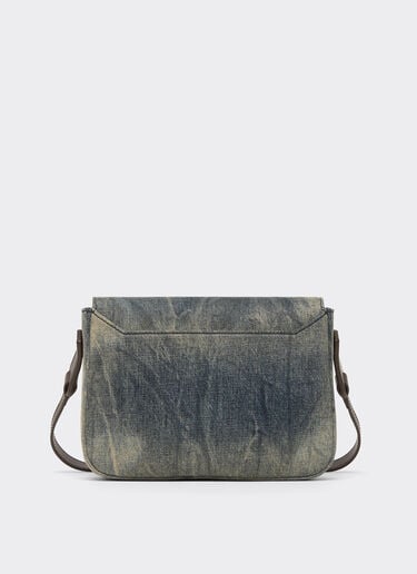 Ferrari Sac messager en denim acidulé Blu Denim 51330f