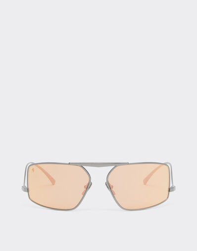 Ferrari Ferrari sunglasses in metal with silver mirror orange lenses Silver F1252f