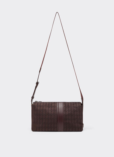 Crossbody bag in Q-Cycle® jacquard con motivo Cavallino Ferrari Crossbody bag in Q-Cycle® jacquard con motivo Cavallino Mogano 49139f
