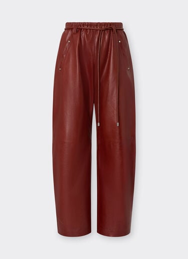 Ferrari Pantalon en cuir ciré Fired Brick 50936f