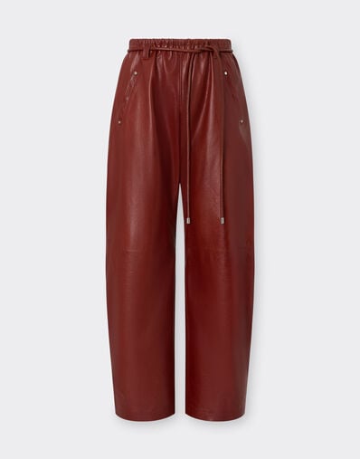 Pantalon en cuir ciré Ferrari Pantalon en cuir ciré Fired Brick 50936f