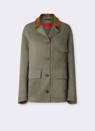 Chaqueta de cady con efecto desgastado Ferrari Chaqueta de cady con efecto desgastado Olive green CWWJK0004WVI0005f