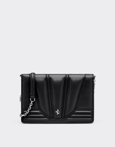 Ferrari Ferrari GT leather clutch wallet with chain Black 21683f