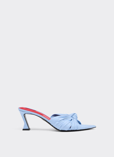 Leather sandal with knotted pattern Ferrari Leather sandal with knotted pattern Steel Blue 22727f