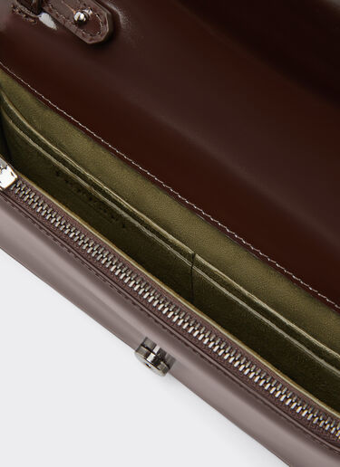 Ferrari GT glossy leather wallet with chain strap Ferrari Ferrari GT glossy leather wallet with chain strap Espresso 49274f