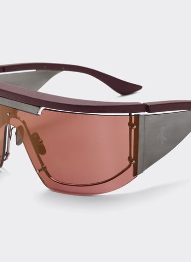 Limited Edition Ferrari metal and leather sunglasses with dark redlens Ferrari Limited Edition Ferrari metal and leather sunglasses with dark redlens Dark Red LA0F5f