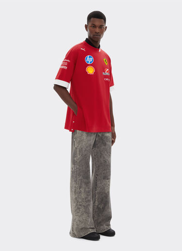 Ferrari 2025 T-shirt piloti Puma per Scuderia Ferrari HP Rosso Corsa LA01Rf