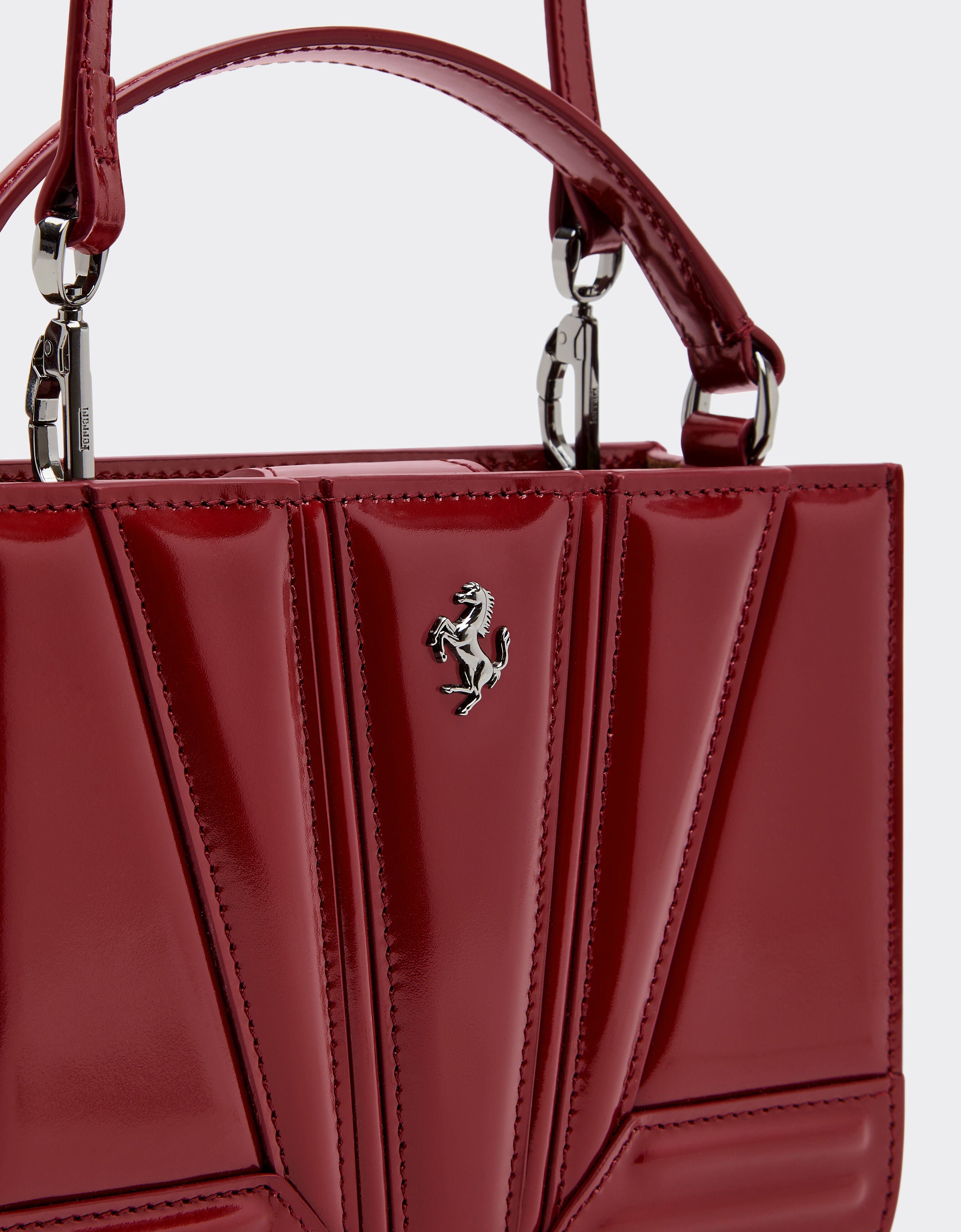 Ferrari Ferrari GT micro shiny leather tote bag Cherry 49123f