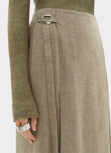 Ferrari Midi skirt in faded twill Khaki Green 50356f