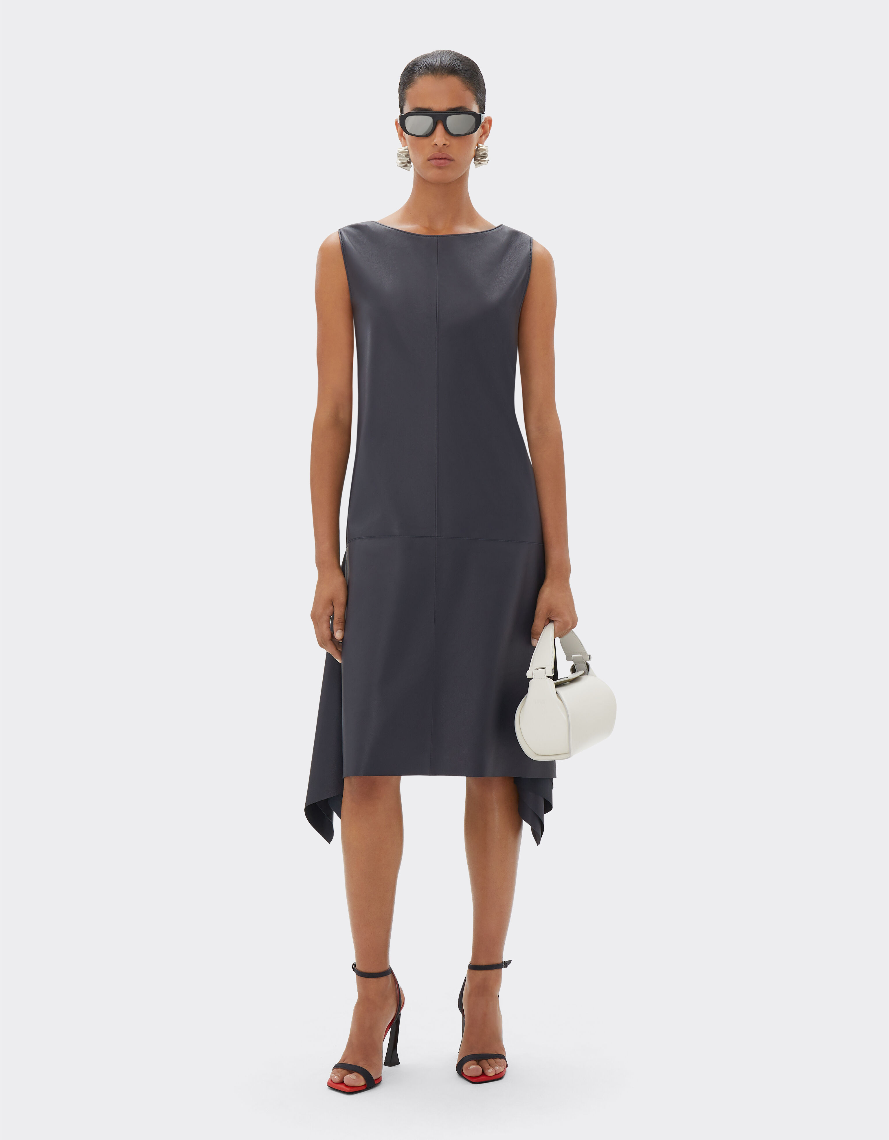 Ferrari Midi dress in nappa leather Navy 21783f