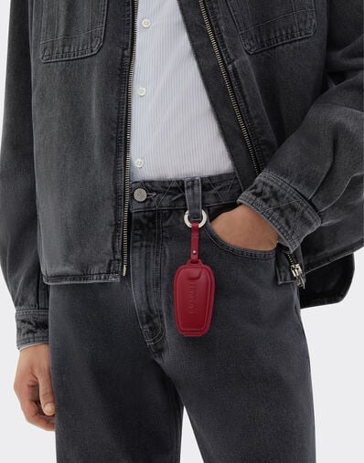 Ferrari Porte-clés en cuir avec logo Ferrari Maison Red 50584f