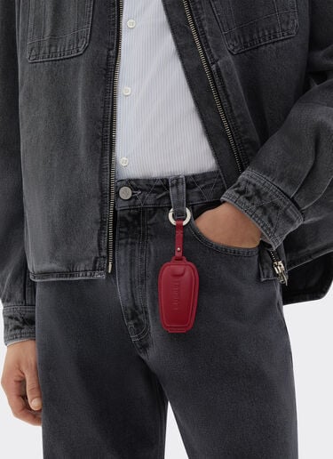 Ferrari Leather key ring with Ferrari logo Maison Red 50584f