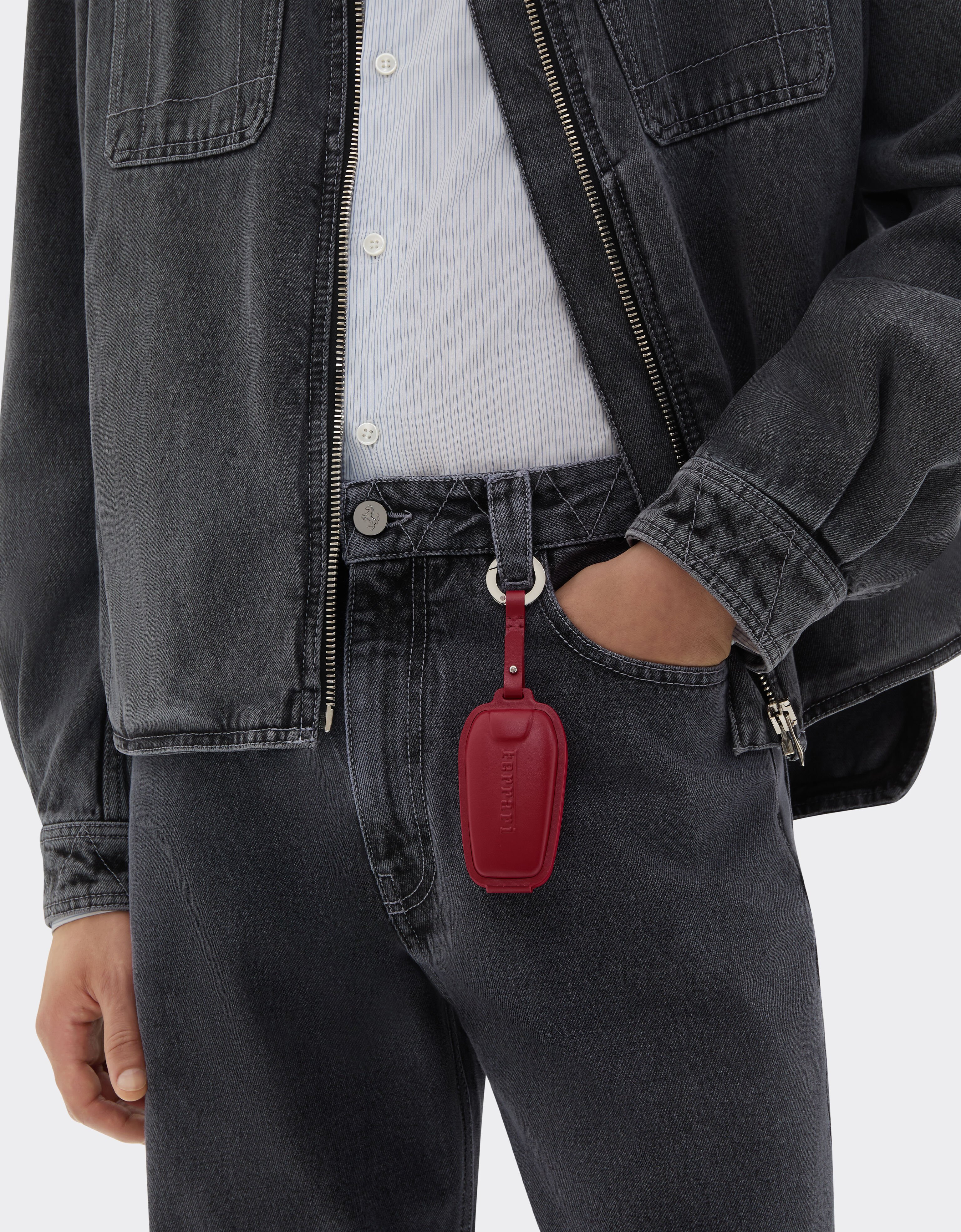 Ferrari Leather key ring with Ferrari logo Maison Red 50584f