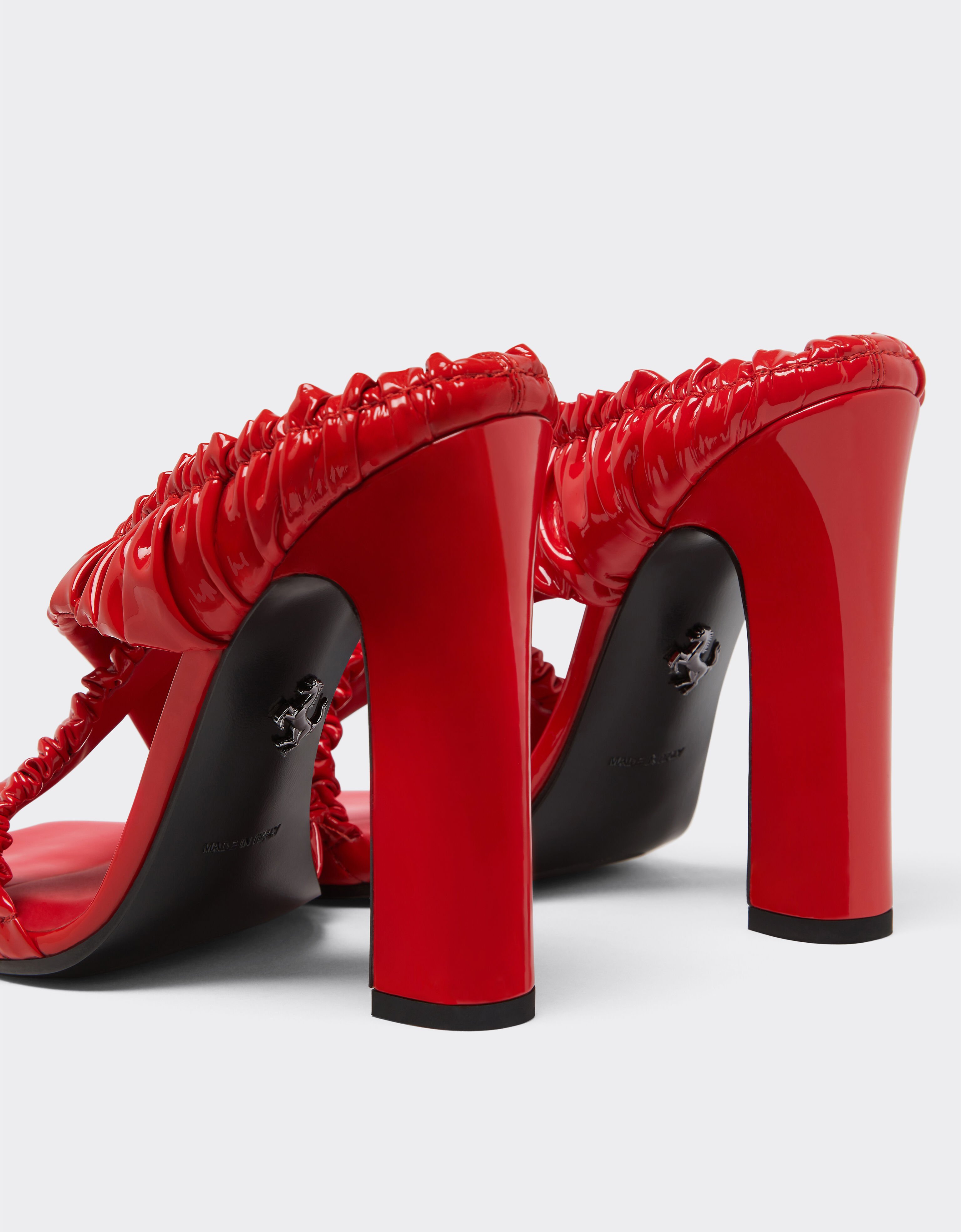 Ferrari High sandals in patent leather Rosso Dino 22025f