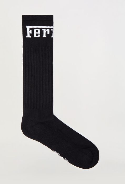 Ferrari Cotton blend socks with Ferrari logo Black 20070f