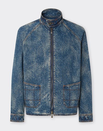 Ferrari Jacket in needled and washed denim Denim 22499f