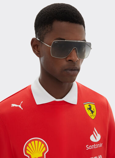 Ferrari Ray-Ban für Scuderia Ferrari RB3697MF in Metall mit grau verlaufenden Gläsern Dunkelgrau F1510f
