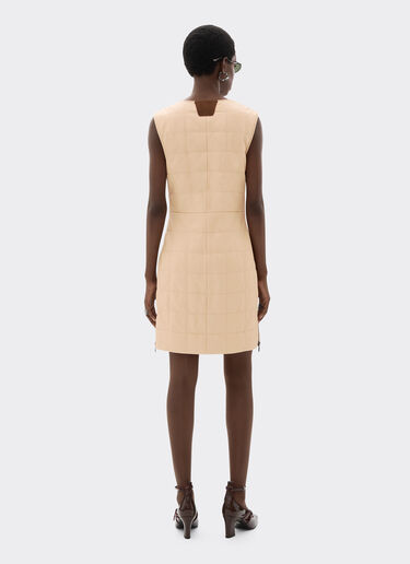 Ferrari Mini dress in nappa and suede Chalk 22587f