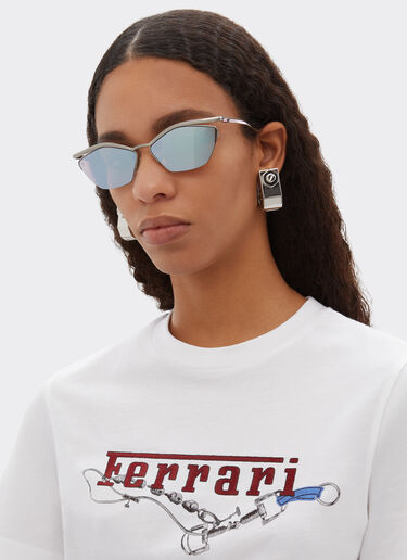 Lunettes de soleil Ferrari en titane argenté avec verres miroirs violet foncé Ferrari Lunettes de soleil Ferrari en titane argenté avec verres miroirs violet foncé Silver LA0KUf