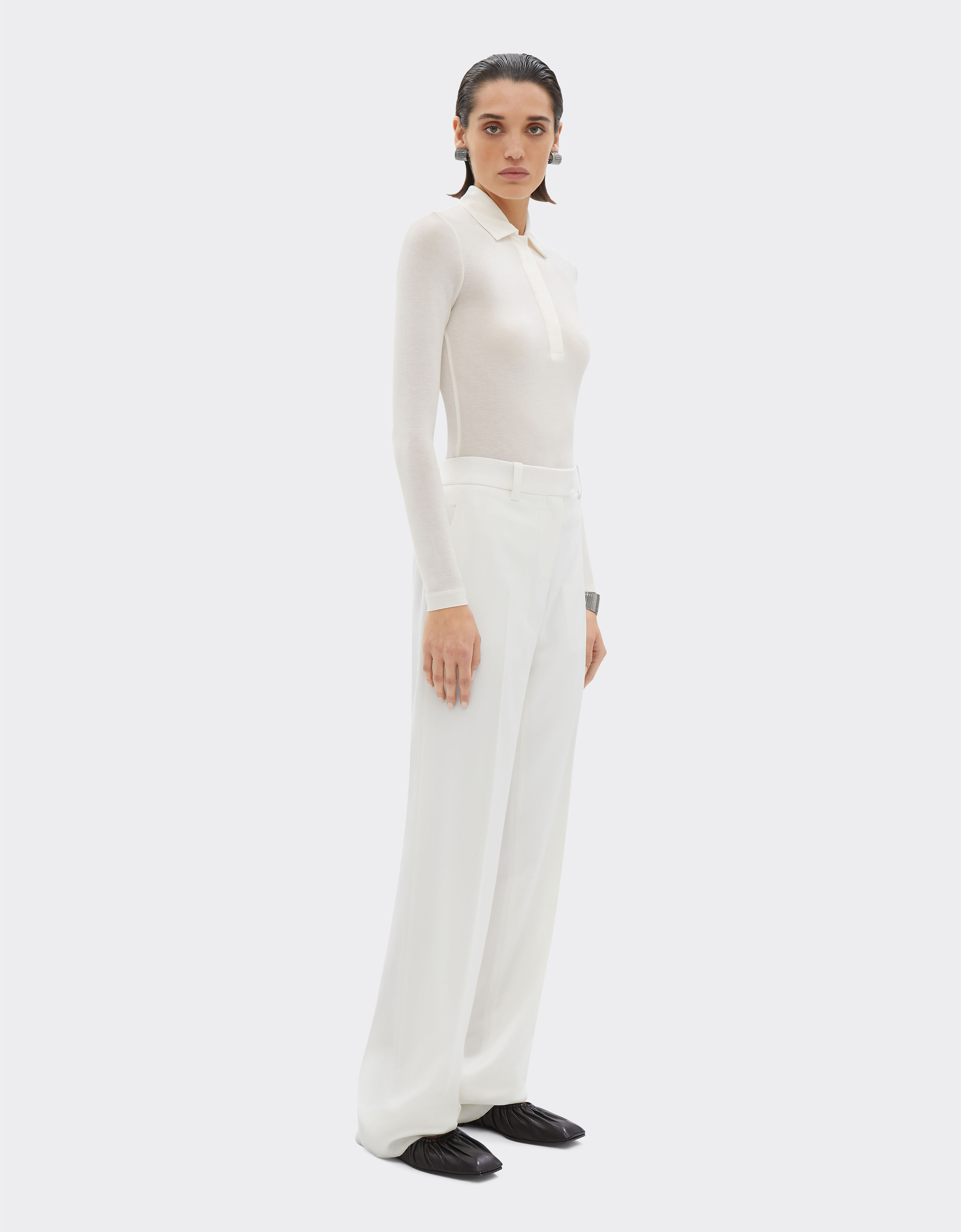 Ferrari Wool foulé trousers Ivory 20991f