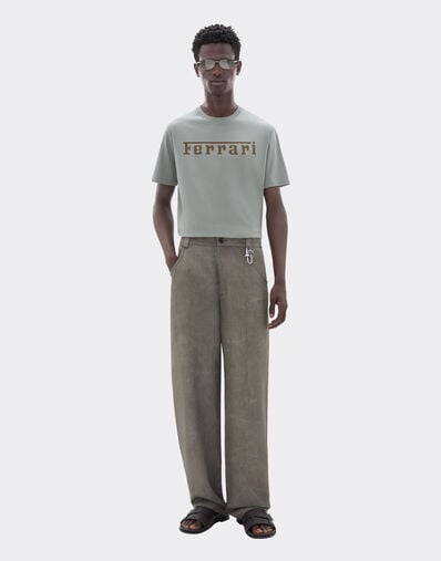 Ferrari T-shirt in cotone con logo Ferrari Grey CJNTH0006JCO0045f
