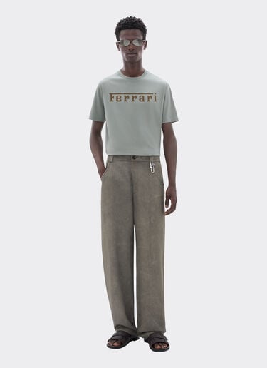 Ferrari T-shirt in cotone con logo Ferrari Grey CJNTH0006JCO0045f