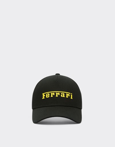 Ferrari Baseball hat with rubberised logo Black 20403f
