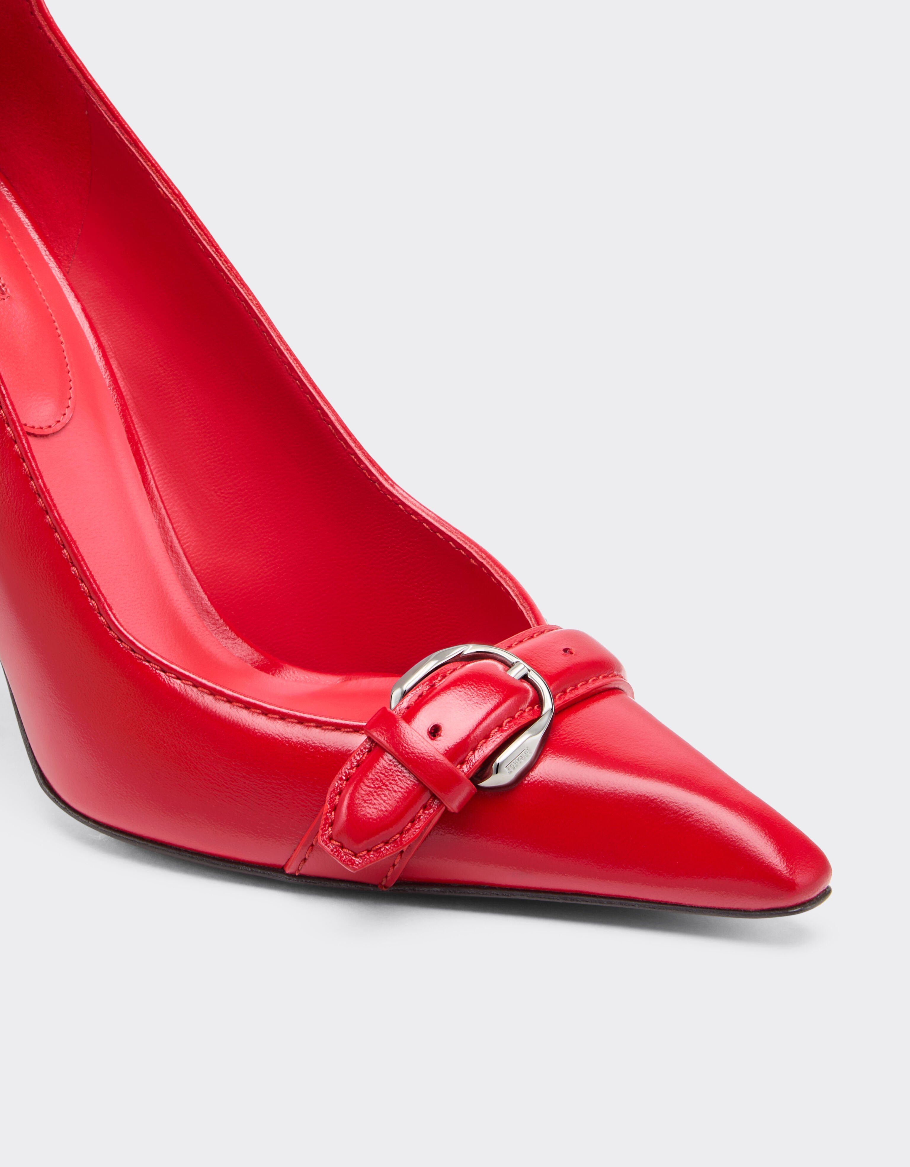 Ferrari Court shoes in ultra-wet-effect glossy leather Rosso Dino 49387f