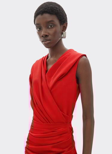 Ferrari Moiré faille dress Rosso Magma 51033f