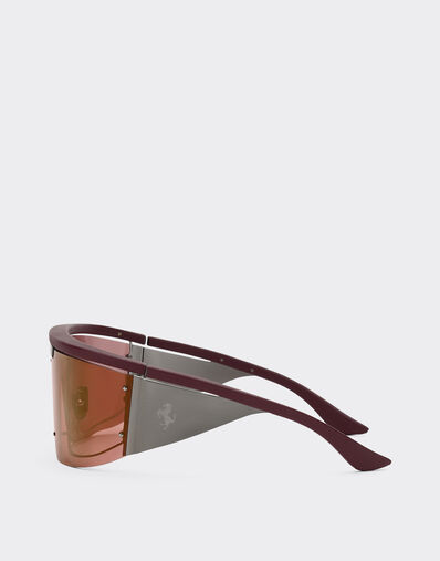 Ferrari Limited Edition Ferrari metal and leather sunglasses with  dark redlens Dark Red LA0F5f