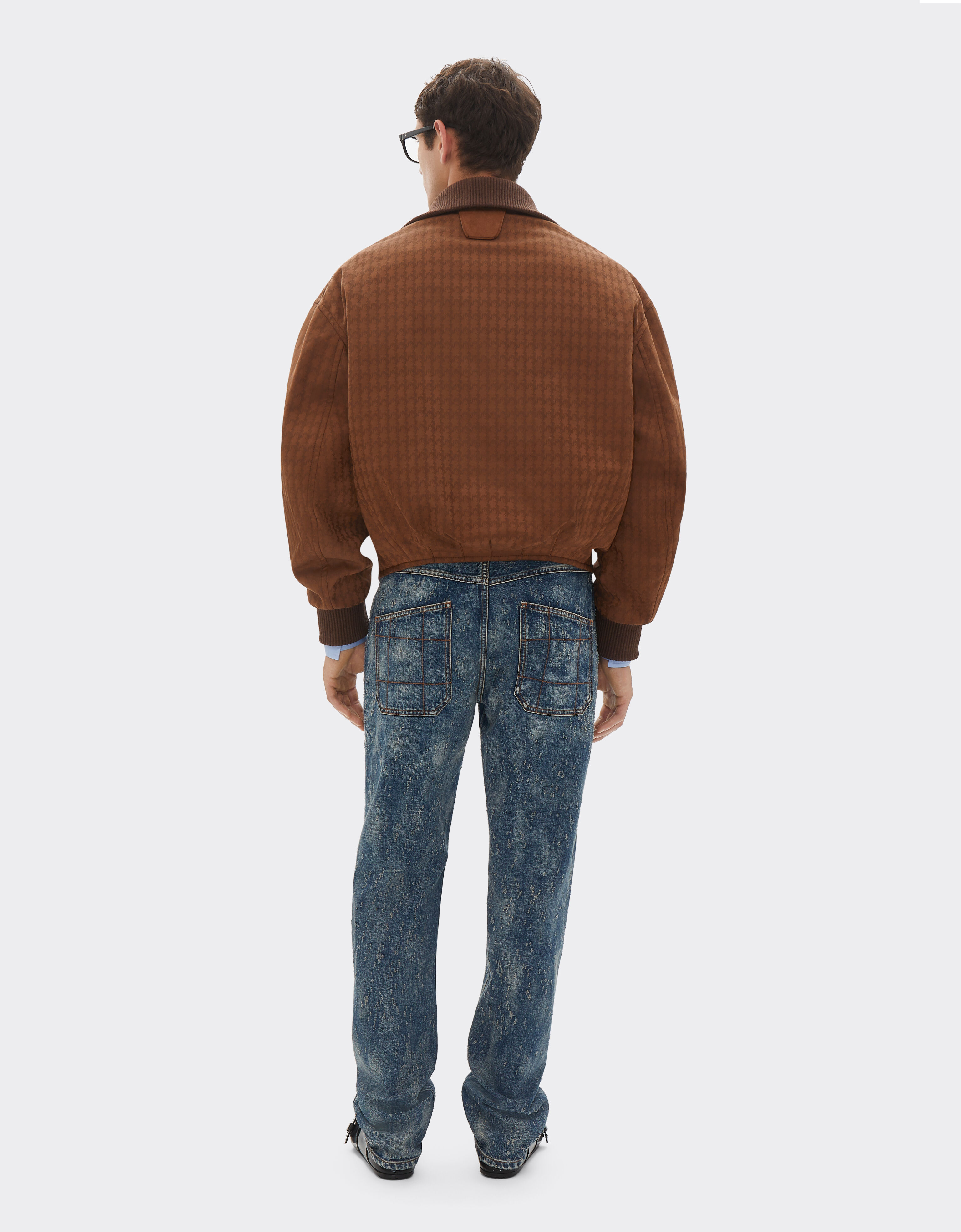 Ferrari Bomber jacket in Q-Cycle® cotton twill Espresso 22605f