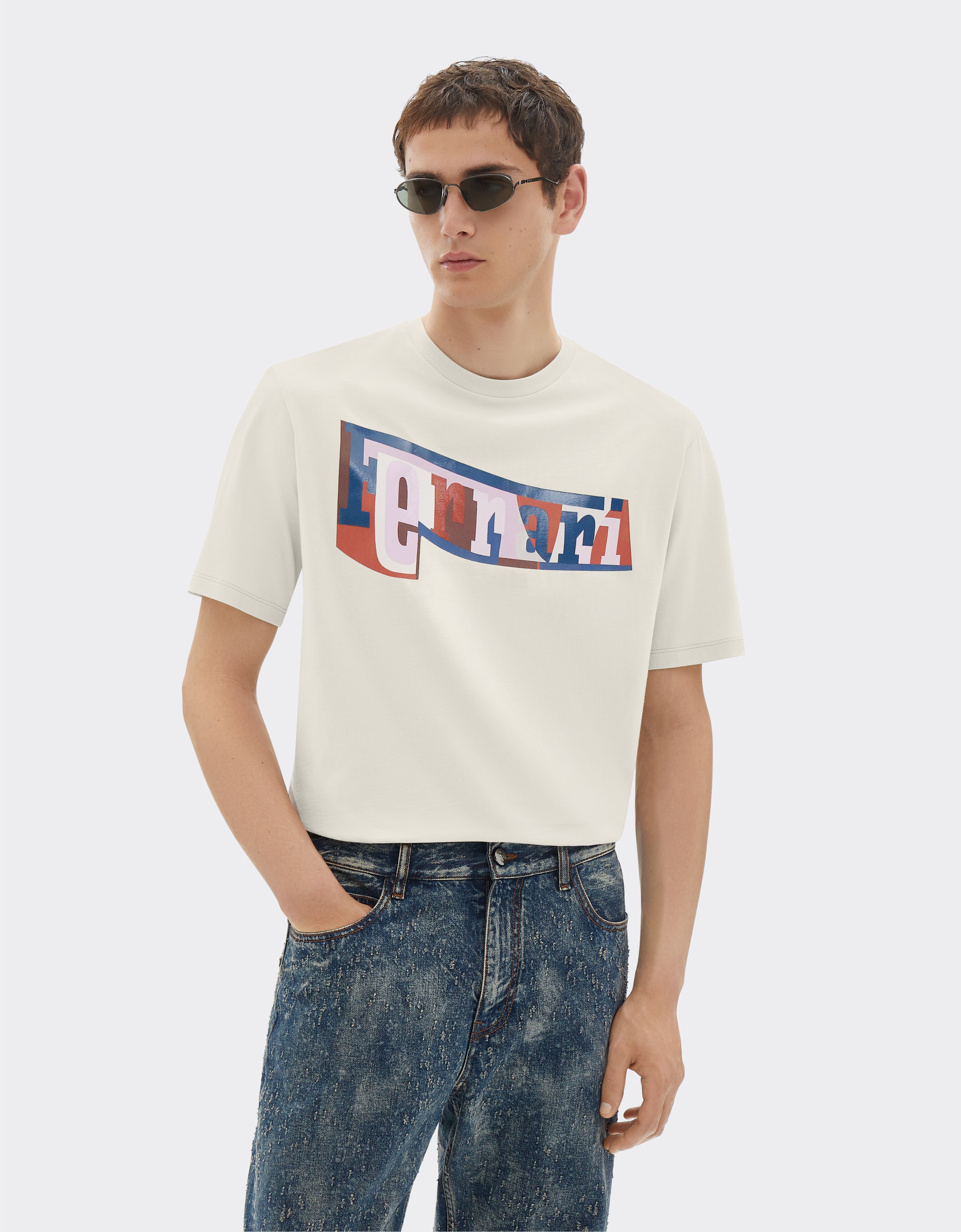 Ferrari T-shirt avec impression du logo en blocs de couleurs Gesso 49277f