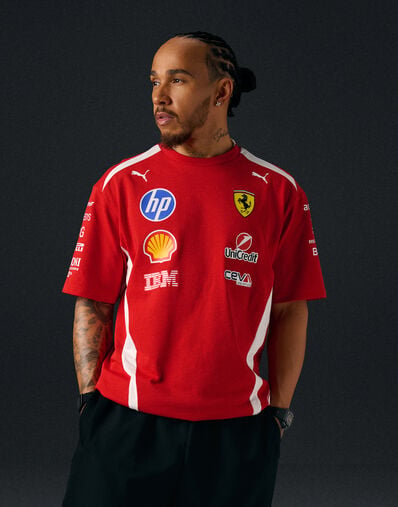 Ferrari Camiseta Hamilton Replica Drivers Authentic 2026 Puma para Scuderia Ferrari HP Rojo LA0H2f