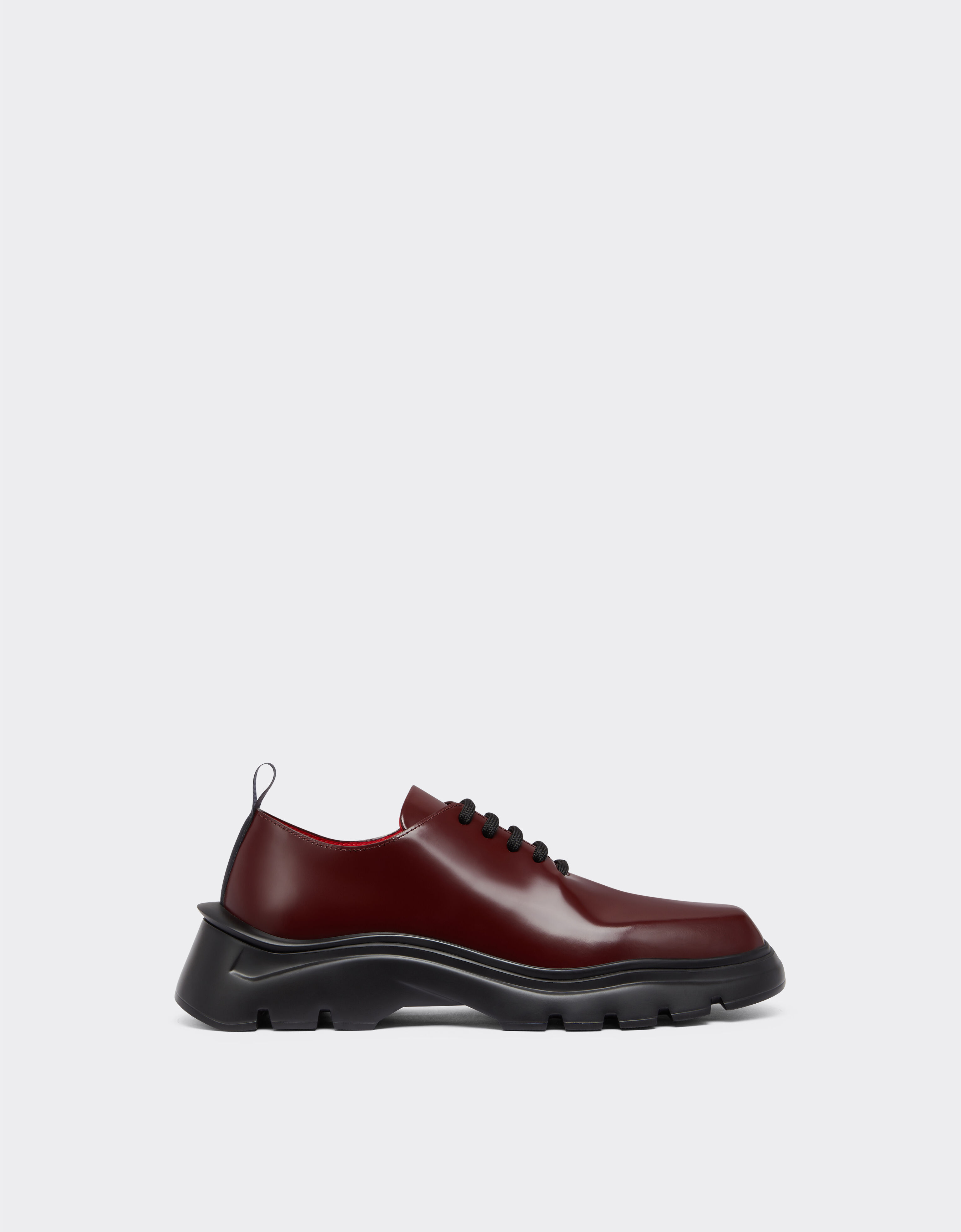 Ferrari Derby shoes in smooth leather Rosso Dino 48489f