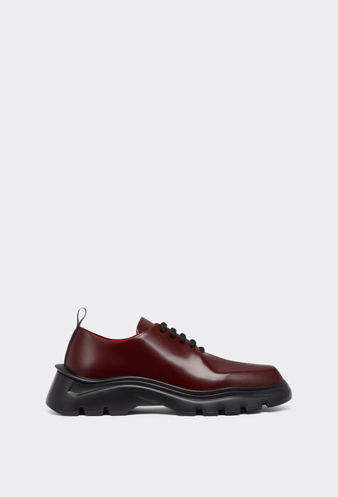 Ferrari Derby shoes in smooth leather Red F0709f