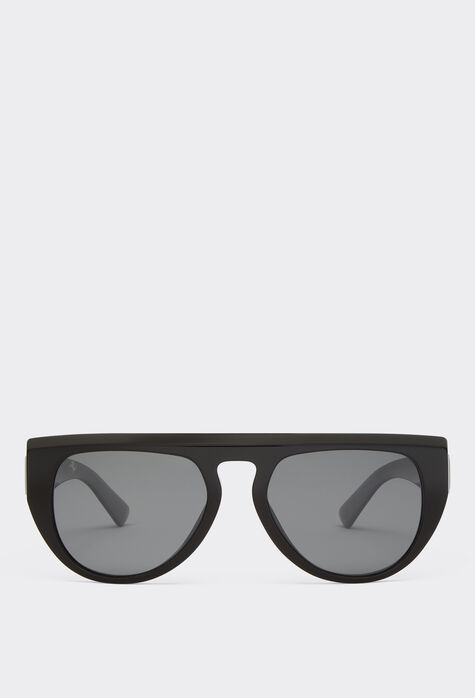 Ferrari Ferrari Sonnenbrille aus schwarzem Acetat mit polarisierten verspiegelten Gläsern Schwarz F1199f