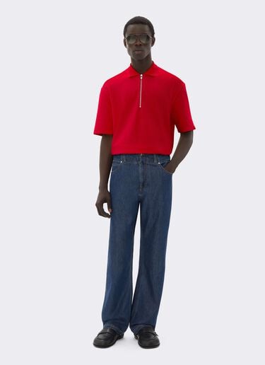 Polo de felpa bouclé con mezcla de algodón Ferrari Polo de felpa bouclé con mezcla de algodón Rosso Magma CJMPO0015JCO0054f