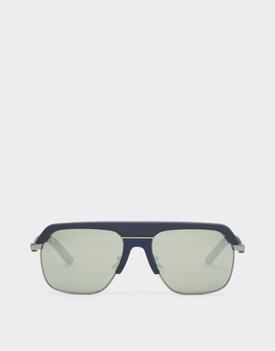 Ferrari Ferrari sunglasses in gunmetalmetal with gray mirrored lenses Blu Scozia LA0EPf